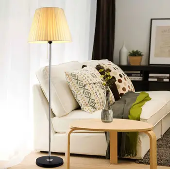 Mūsdienu minimālisma dzīvojamā istaba guļamistaba gultas lampa Ziemeļvalstīm radošo auduma apdare, LED grīdas lampas
