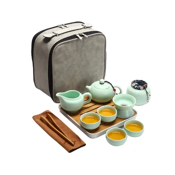 Keramikas Vintage Tējas Kopumu Japāņu Ceļojumu Portatīvo Roku Darbs Tējkanna Tases Dāvanu Komplekts Kung Fu Tējas Komplekts Virtuves Porcelana Teaware 60