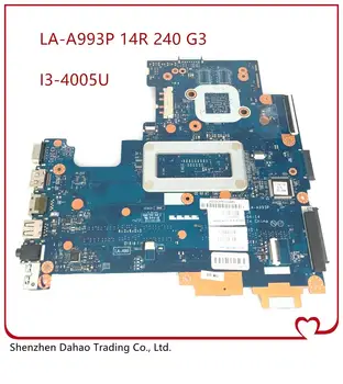 ZSO40 LA-A993P HP Pivilion 14-R 240 G3 Mainboard Ar i3-4005U DDR3L 765364-001 765364-601 Klēpjdators mātesplatē Pilnībā Pārbaudīta