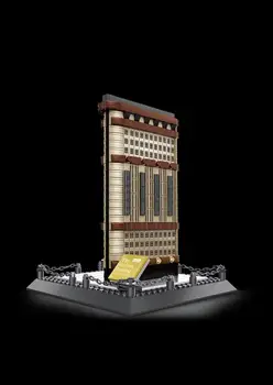 Wange Bloki Pasaules Slaveno arhitektūras Plastmasas Ķieģeļi, Flatiron Ēka Modelis Bērnu Rotaļlietu Jautri Bērniem Dāvanas Brinquedos 4220