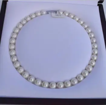 Smalkas Rotaslietas dabas pērle 10-11mm kārtā ļoti spilgtu gaismu, Pērļu kaklarotu 18INCH