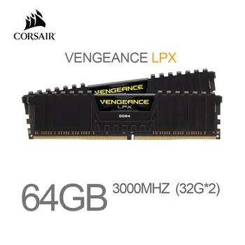 CORSAIR RAM Atriebība LPX DDR4 64GB(2 x 32gb ) 3000Mhz 3200Mhz 3600Mhz Darbvirsmas Atmiņas Memoria 288 Pin DIMM Modulis PC