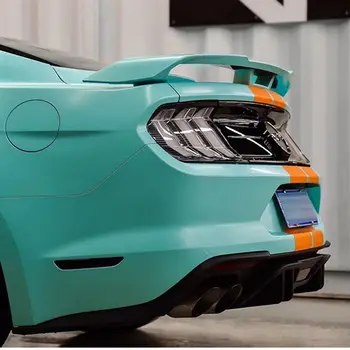 GT stilā, Augstas kvalitātes oglekļa šķiedras aizmugurējo spārnu rumpja lūpu spoilers Ford Mustang 2016 2017