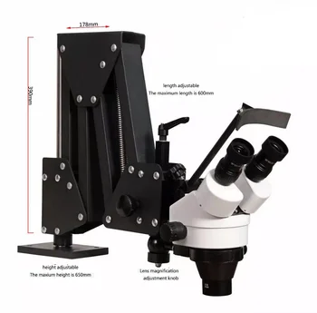 Rotaslietas Optiskie Instrumenti Super Clear Mikroskopu ar Lupu Stāvēt Dimanta Iestatījumu Mikroskops ar LED Gaismas Avots