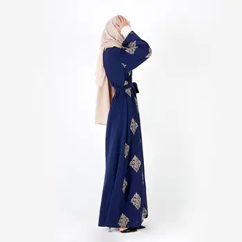 Izšuvumi Jaciņa Sievietēm Musulmaņu Abaya Maxi Kleita Jilbab Islāma Lūgšanas Zaudēt Kaftan Dubaija Ramadāna Vintage Apģērbu Jaunas