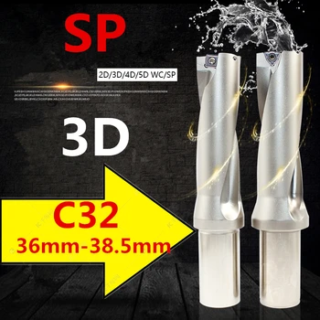 WC SP C32 3D SD 36 36.5 37 37.5 38 38.5 mm U drilll un Augsta ātruma urbi Izmantot WCMX06T308 ieliktņi urbšanas iekārta