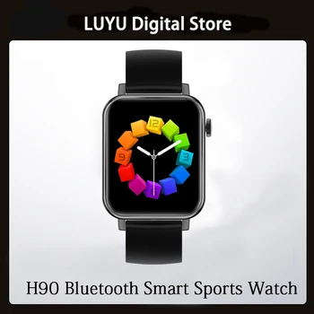 H90 Smart Skatīties Vīriešu watchesWomen ir watchesBluetooth zvanu Veselības noteikšanas Laukumā ekrāna sporta skatīties uz Android vai IOS
