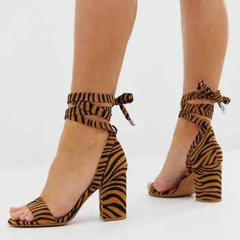 Leopard Sieviešu Kurpes Sieviešu Sandales Dzīvnieku Izdrukas Super Augsta Kvadrātveida papēdi Sexy Eelgant Modes Nancyjayjii Pamatvajadzību Nobriedis 2019