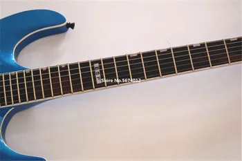 Jauns produkts tirgū, pielāgot, metāla blue elektriskā ģitāra fiksēto tiltu, melns aksesuāri