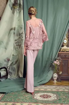 Pasūtījuma Māte Līgava Elsas Uzvalki ar garām Piedurknēm ar Mežģīņu Appliqued Šifona Oficiālu Apģērbs Plus Lieluma Kāzu Vakara Kleita