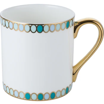 Caneca para casal de porcelana, um par de copos de café de cerâmica de grande capacidade com colheres