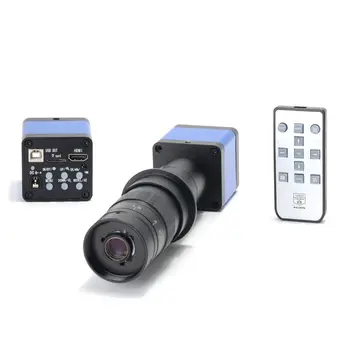 16MP Full HD 1080P 60FPS HDMI usb digitālās Nozares Video C-mount Mikroskopa Kamera, TF Kartes Video Ierakstītājs + 180X C-mount Objektīvs