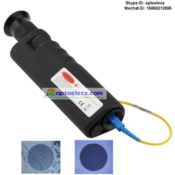 Bezmaksas Piegāde Rokas 400X Optisko Šķiedru Kontroles Mikroskopu ar 2,5 mm un 1,25 mm Adapteris Šķiedras Beigām-Sejas Pārbaudes
