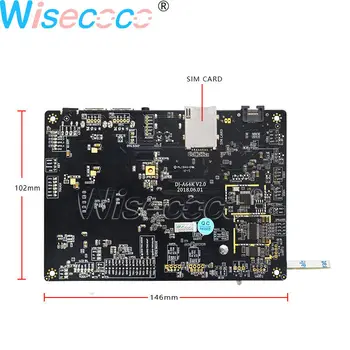 Wisecoco 12.3 Collu 1920×720 Ekrānu Bar Displejs 1000nits Capacitive Touch Sensors 50pin LVDS VGA Android Valde