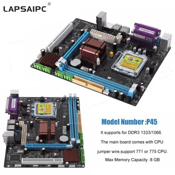 Lapsaipc P45 Mātesplati Fast Ethernet Darbvirsmas (Mainboard) Socket LGA 771/775 Dual Valdes DDR3 8GB Atbalsta L5420
