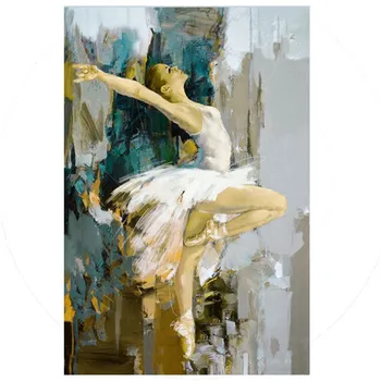 Modes audekls mākslas Rokām Krāsotas Mūsdienu Balerīna Dejotājs, Eļļas Glezna spāņu dejotāja, glezna Mākslas Wall Art Dzīvojamā Istaba decora