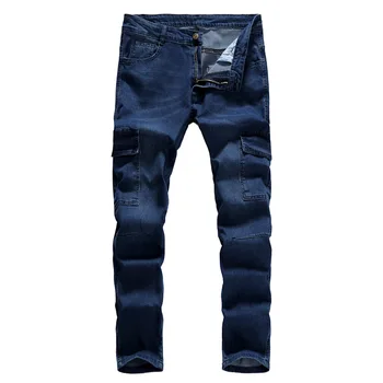 Pantalones informales con múltiples bolsillos para hombre, Vaqueros ajustados de estilo Hip-hop, para correr al aire libre, mono
